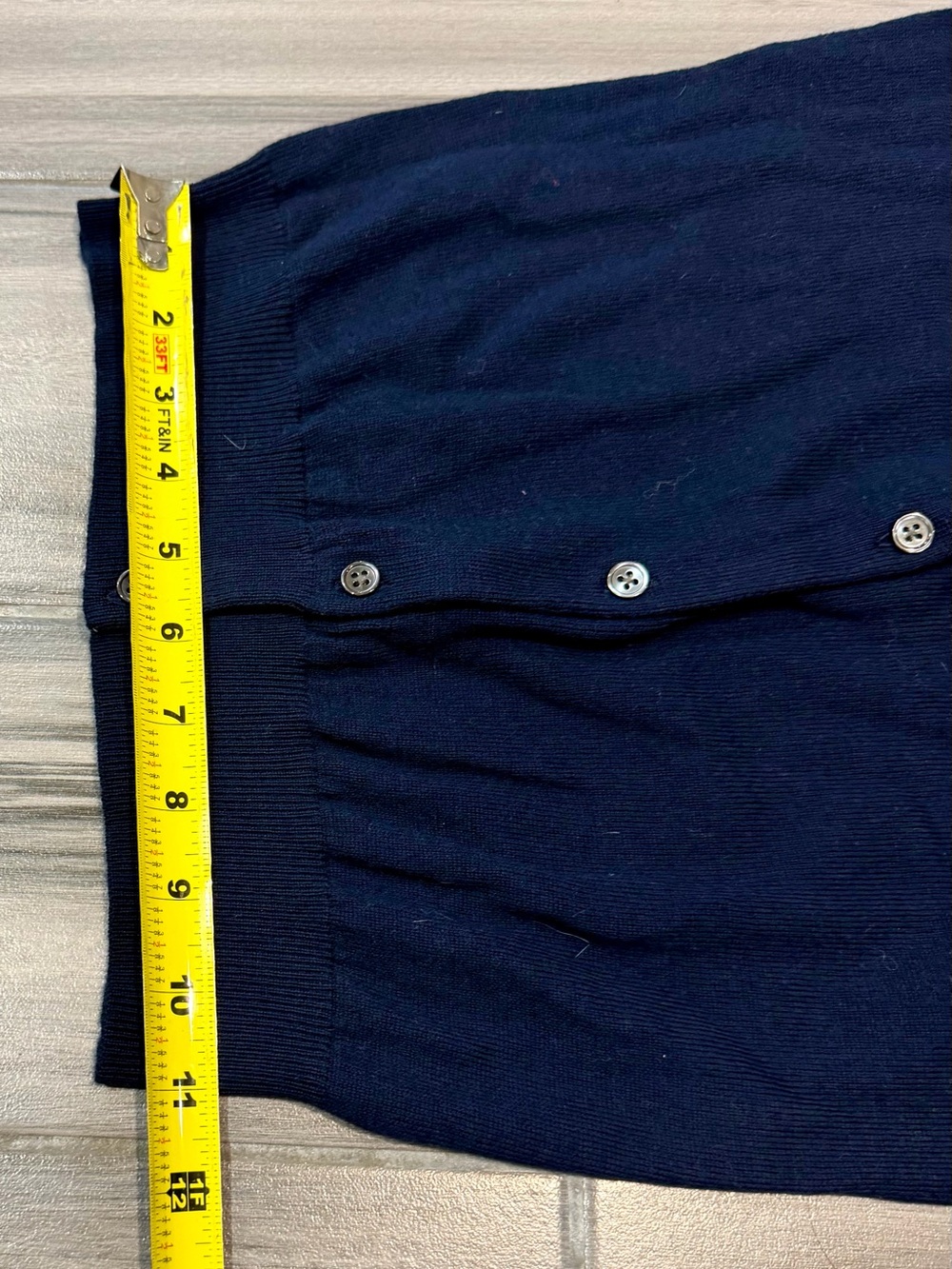Ralph Lauren Classic Navy 100% Merino Wool Button Cardigan - Picture 4 of 4